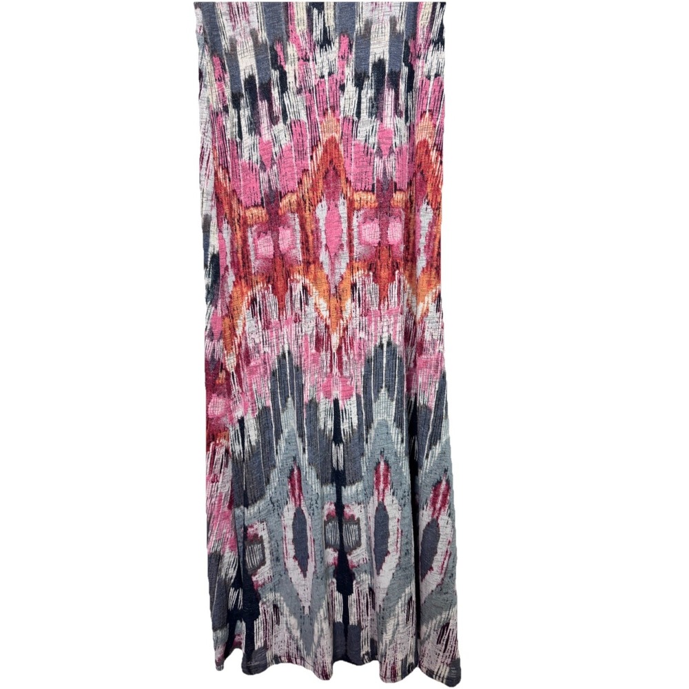 Anthropologie Vanessa Virginia Boho Ikat Maxi‎ Skirt Smocked Waist Size S Lined - Picture 5 of 15